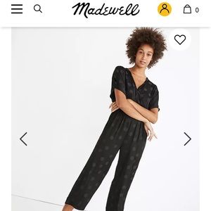 Madewell Romper black dot Brand New size S